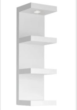 4 Tier White Shelf w/ Light