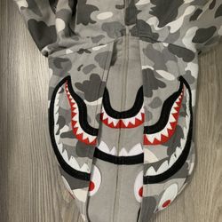 Bape hoodie grey camo