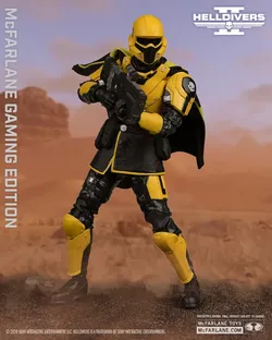 INSTOCK Helldivers 2 McFarlane Gaming Edition T4-40 Gold Eagle Action Figure