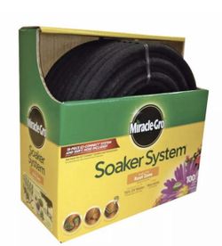 Miracle-Gro 3/8 in. Dia. x 100 ft. L Soaker Black Rubber Hose