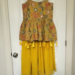 3 Piece Mustard Yellow Indian Outfit