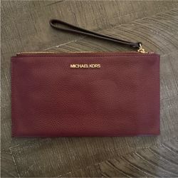 Michael Kors Burgundy Wristlet