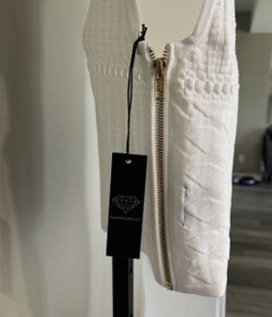 Diamond supply Cropped White Vest Small