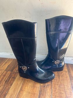 Michael Kors Black Tall Rain Boots