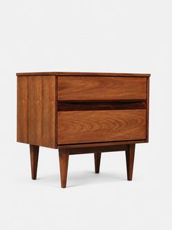 Mid-Century Modern Walnut & Rosewood Night Stand by Bassett, c.1960's - Delivery Available