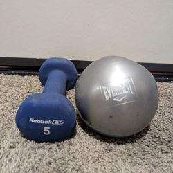 5lb Dumbbell & Slam Ball Yoga/Pilates