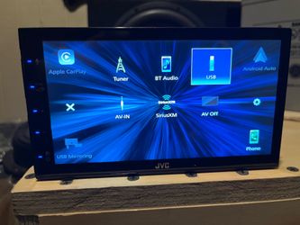 JVC  touchscreen radio with Apple CarPlay - $160