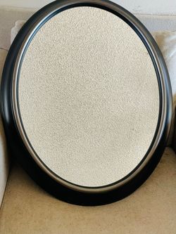 Oval copper brown mirror