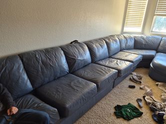 Free Leather Sectional