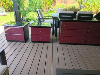 King size bed frame dresser nightstands and mirror offer 400