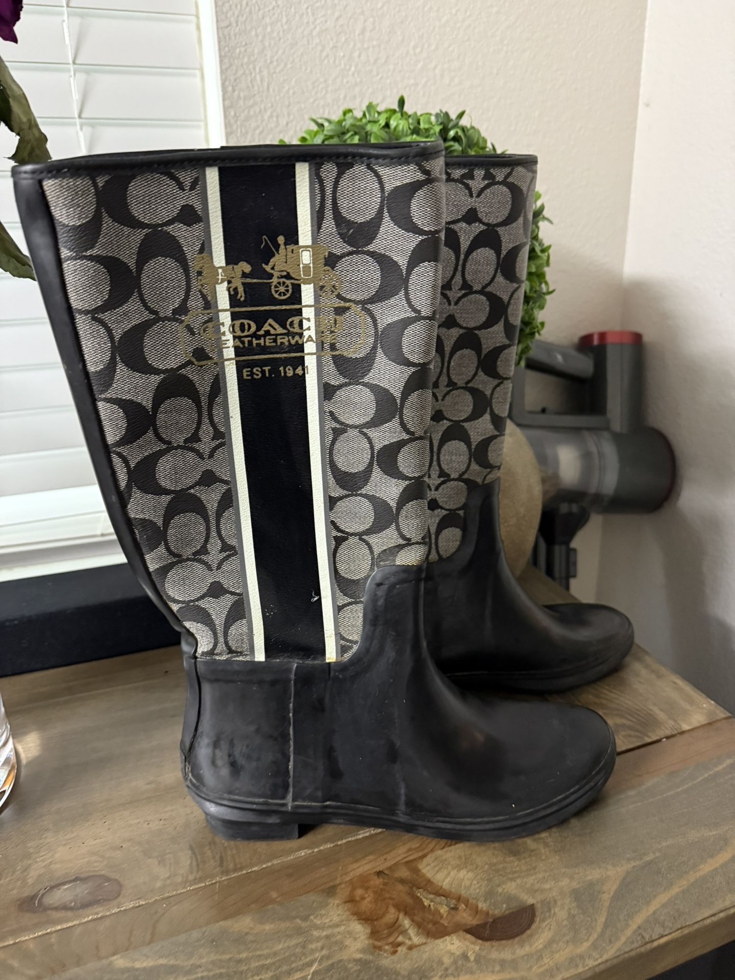 Vintage Coach Rain Boots