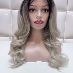 Lace Front Wig-wavy Blonde Hair Wig~costume Cosplay Dress Up-brand New $50- Peluca Rubia Ondulada Nueva