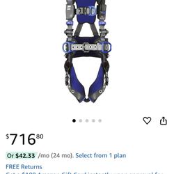 3M 1113176 DBI-SALA ExoFit X300 Comfort Wind Energy Climbing Positioning Safety Harness, Wind Energy Fall Protection, Aluminum Back and Front D-Ring,L