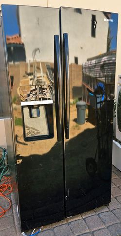 Samsung black side by side refrigerator