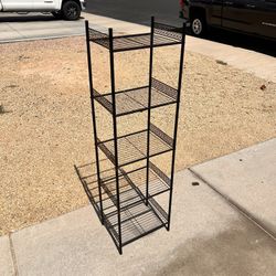 Black Wire Five Level Shelf (LxWxH: 16” x 13” x 57”)