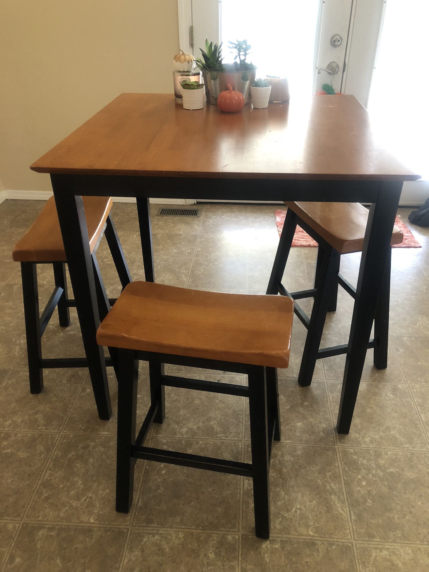 Tall Oak finish kitchen table