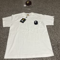 White black bape tee