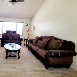 Ashley FURNITURE SOFA AND LOVE SEAT... NORWALK CASTLE DESIGN