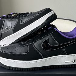 Nike Black & Purple Air Force 1 '07 Lv8 Low Sneakers for Men