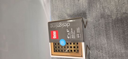 Oatey Designline 4x4 Brushed Gold Shower Drain