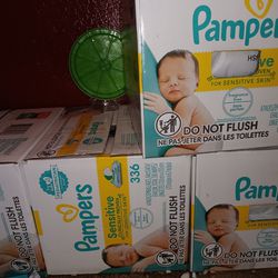 Pampers Baby Wipes Sensitive Boxes 