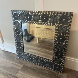 Intricate Mirror - Black And Silver 