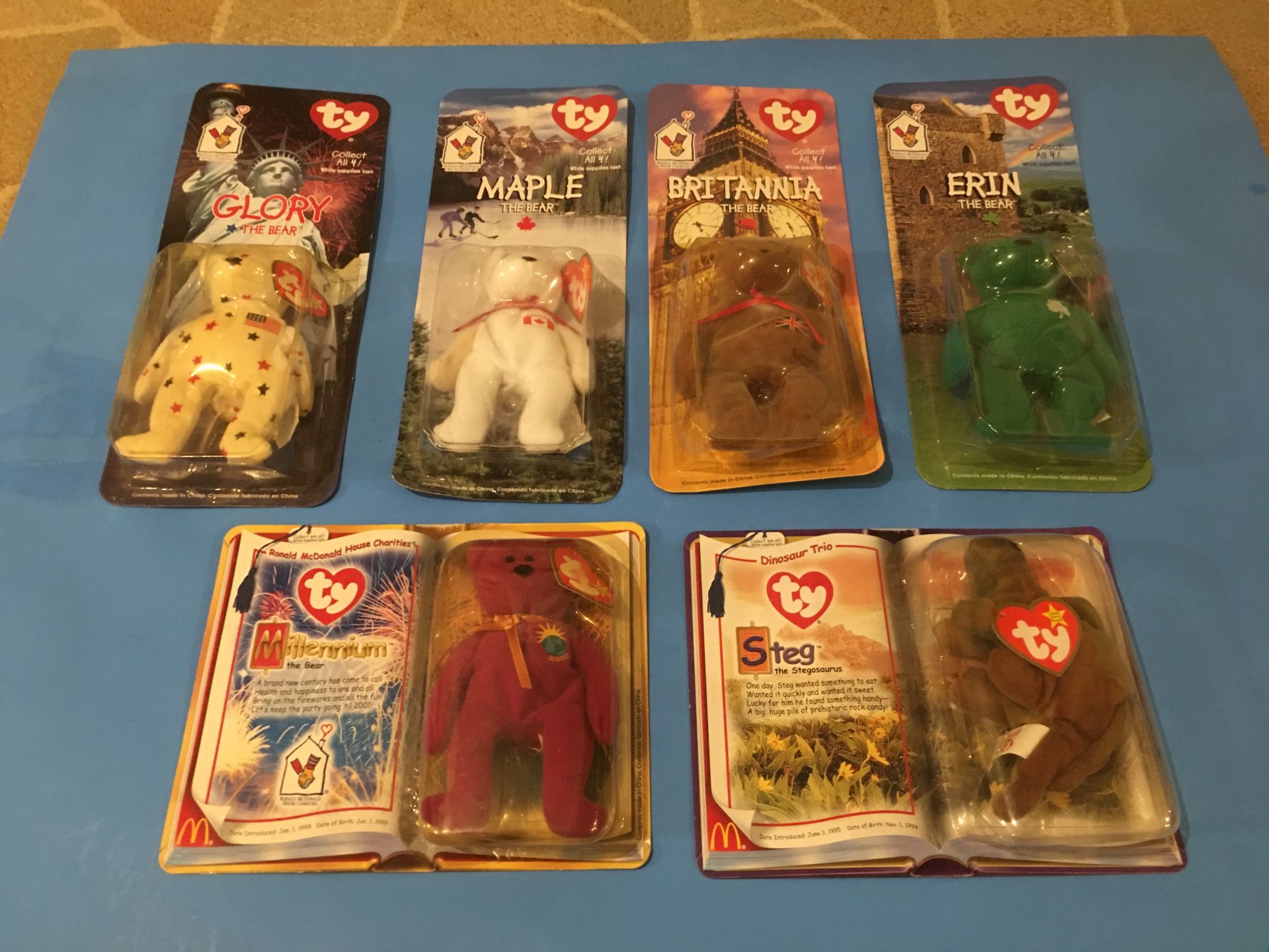 Beanie Babies Limited Edition $10 Each Glory Maple Erin Britannia Millennium