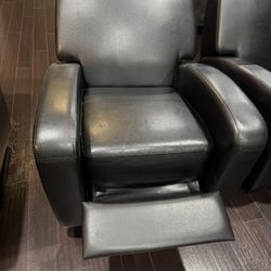 3 Black Recliners 