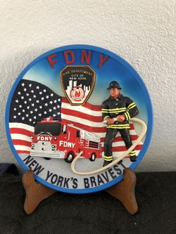 9/11  FDNY - DECORATIVE PLATE  - $15.00