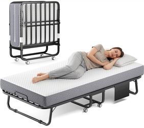 Folding Bed with Memory Foam Mattress