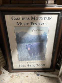 Authentic Earl Scruggs Autographed Music Festival Poster