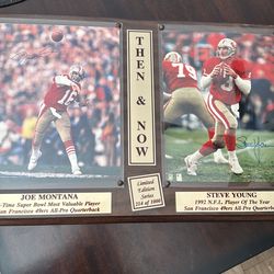 Joe Montana & Steve Young autographed