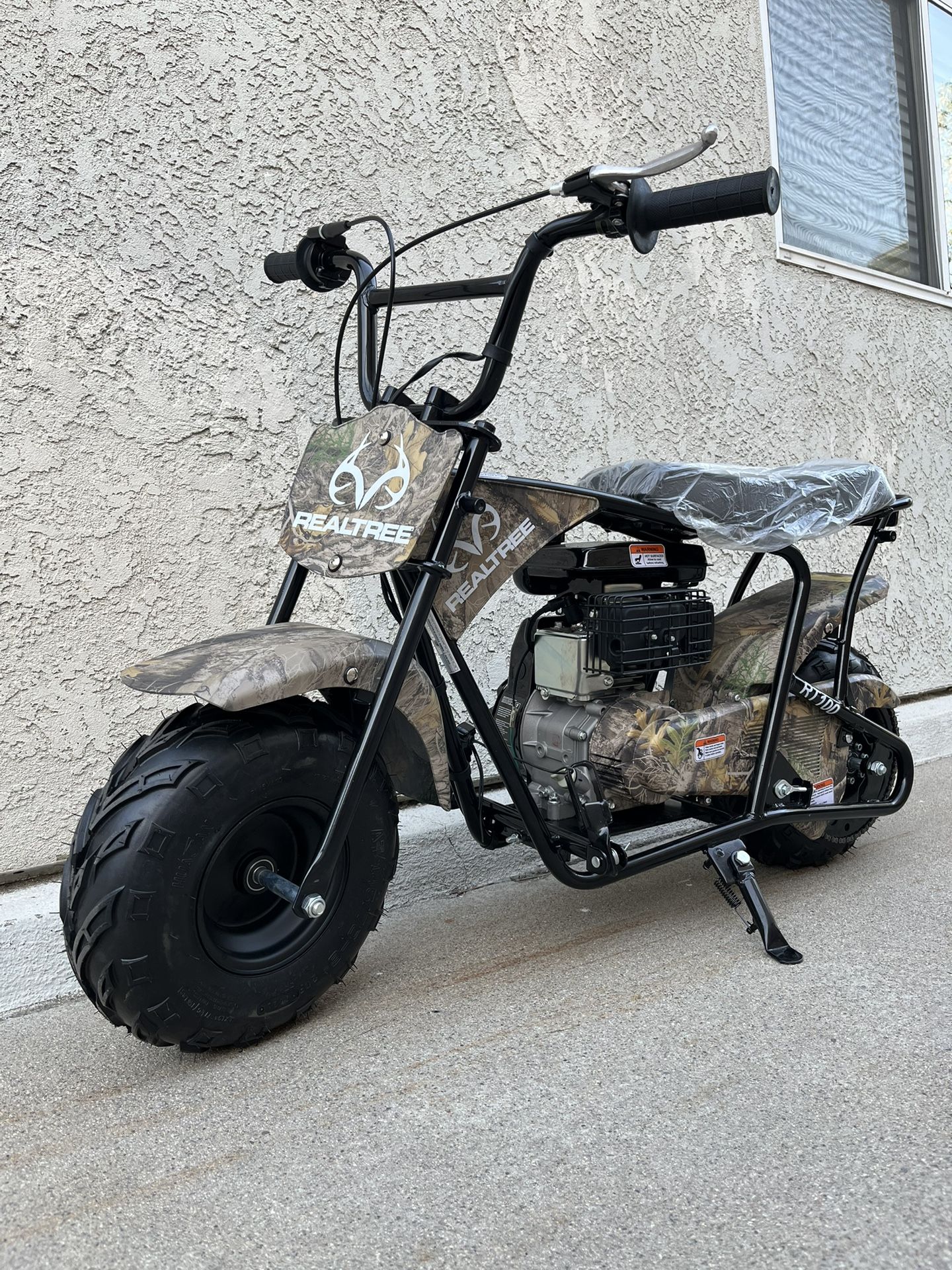 Realtree Gas Powered 105cc Camo Power Ride-On Mini Bike , Off Road Gas Powered Motor Bike For Kids And Adults 
