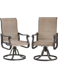 ❤️‍🔥 Patio Swivel Chairs Set of 2