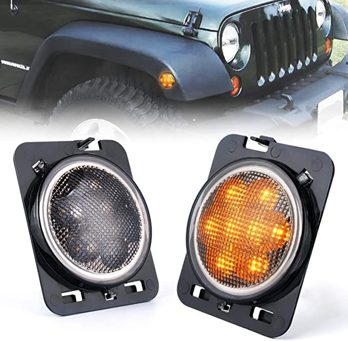 XPRITE LED Jeep Wrangler JK /JKU Smoke Side Marker Light
