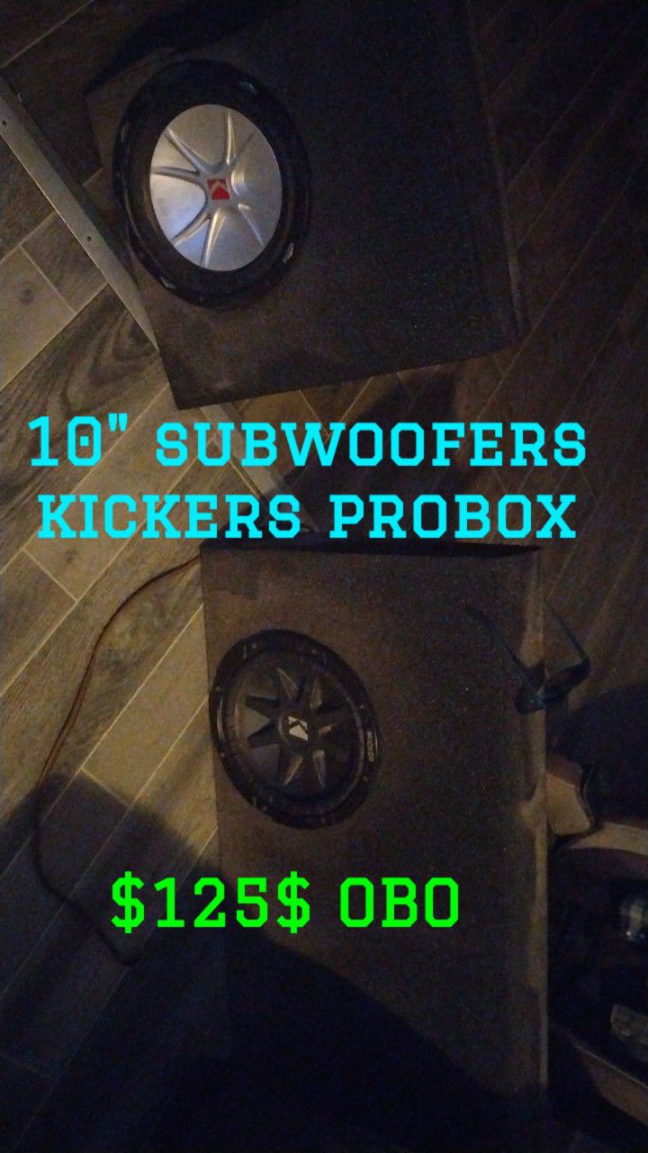 10 "  Kicker Subwoofers Probox 
