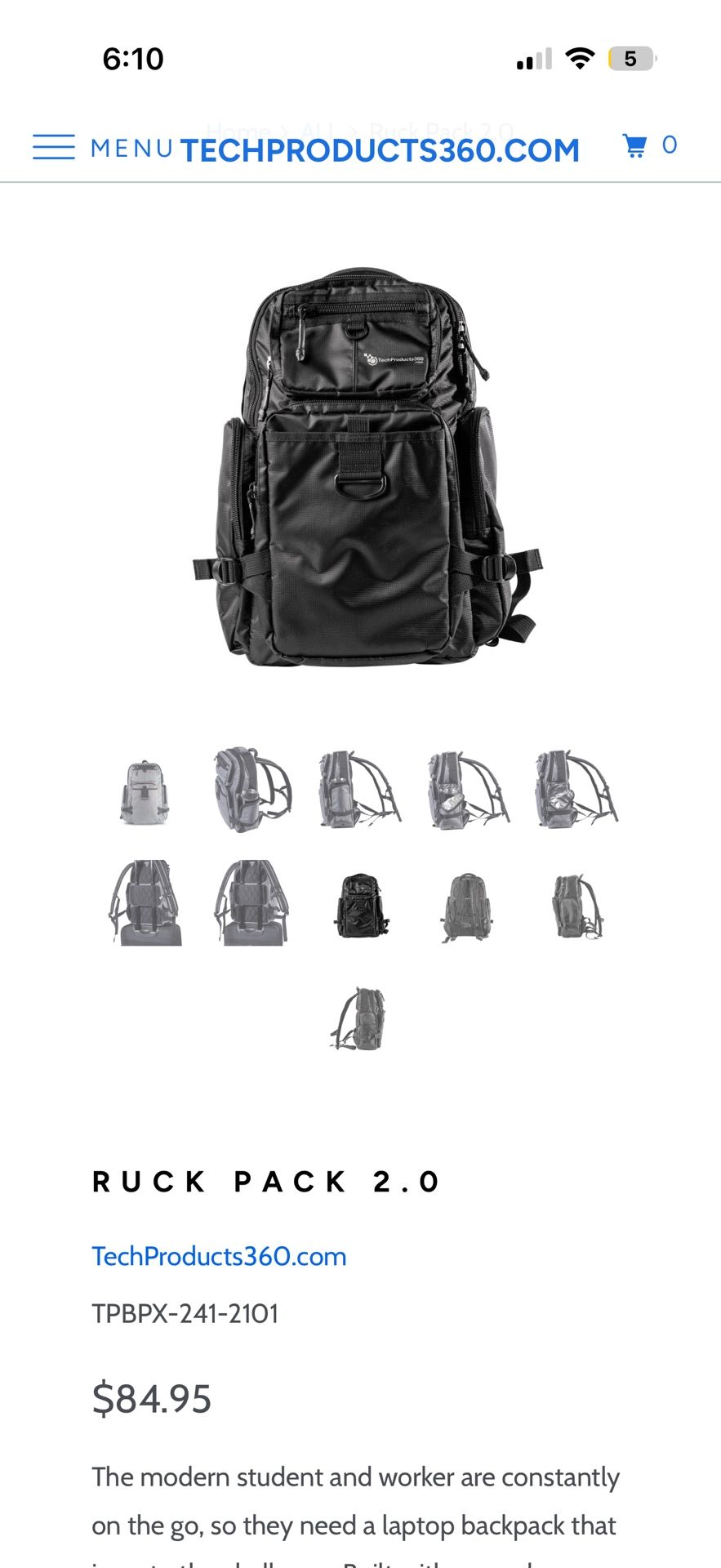 Ruck Pack 2.0 Laptop Backpack
