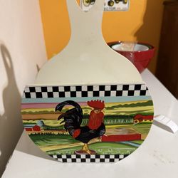 Vintage Rooster  Paper Plate Holder