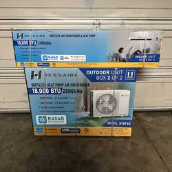 Hessaire 18K BTU heat pump/ Air conditioner