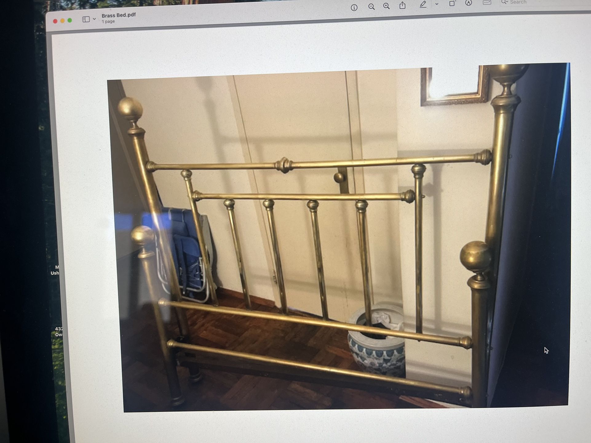 Antique Queen Brass bed