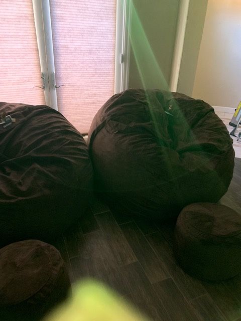 (2) LoveSac Supersac and Squattoman
