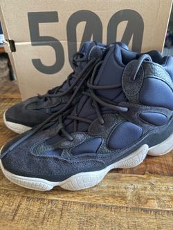 adidas Yeezy 500 Men's High Top Lace Up Sneaker Navy Black White Rubber size 10 1/2