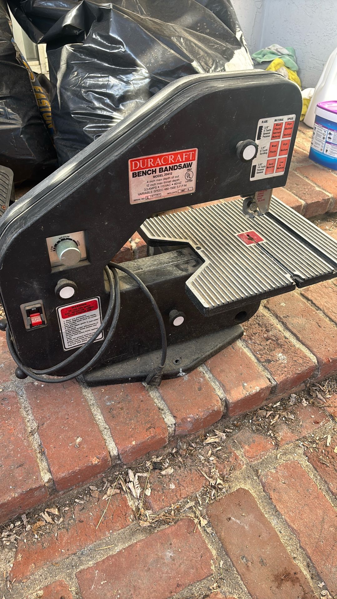 Duracraft Bench Bandsaw