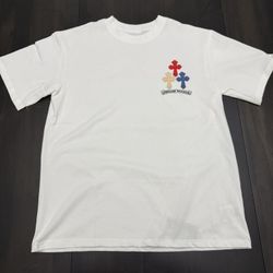 Chrome Hearts Triple Cross Chest Logo Tee (White)