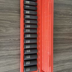 Tekton 1/2” Deep Impact Socket Set 10-24mm (Black)