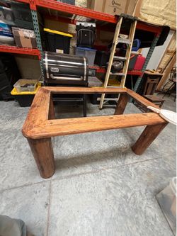 Wooden dining table