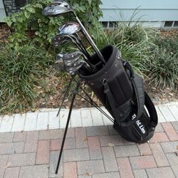 Mens golf club set for tall people. Extended length right handed. PXG like clubs with golf bag