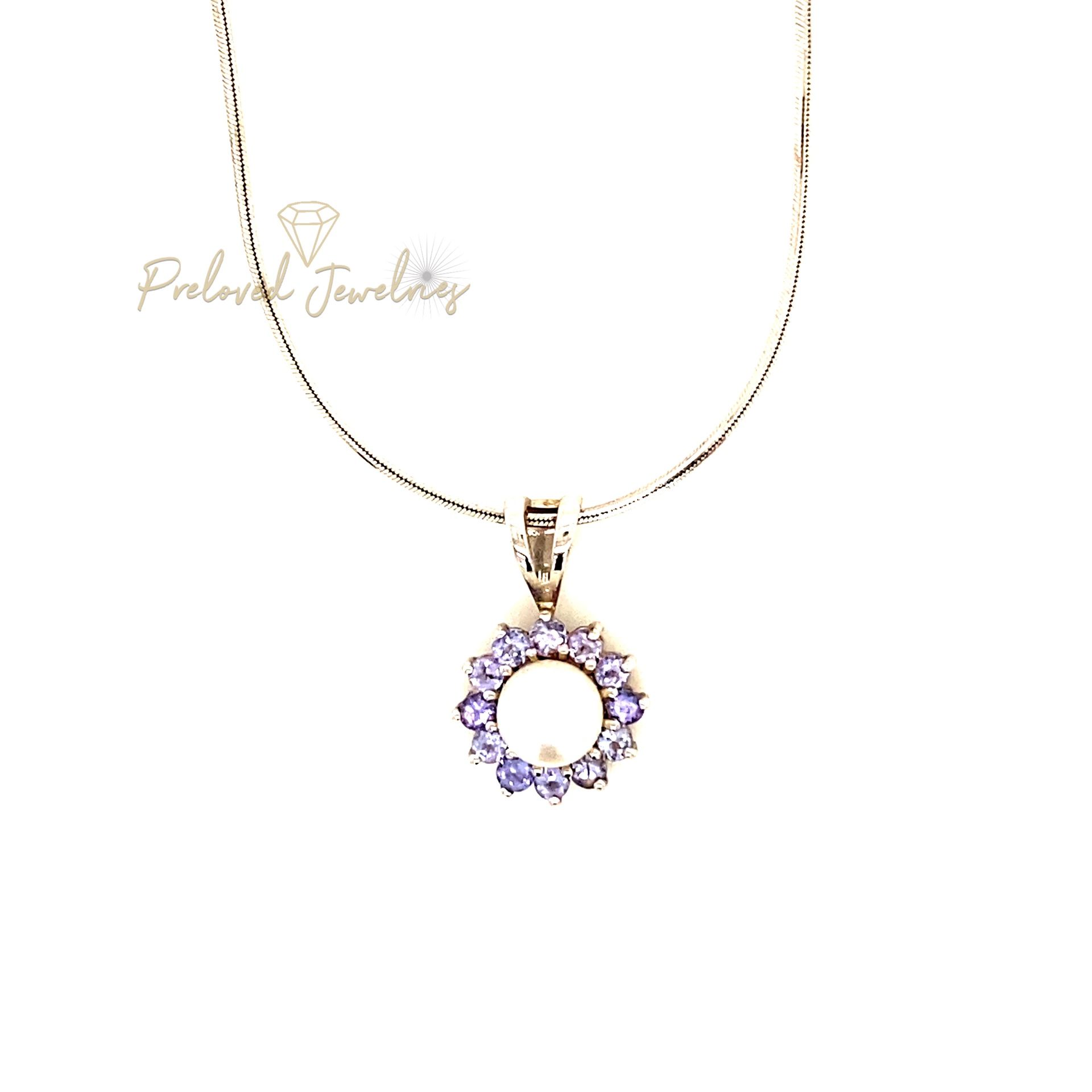 14k Tanzanite And Pearl Necklace 