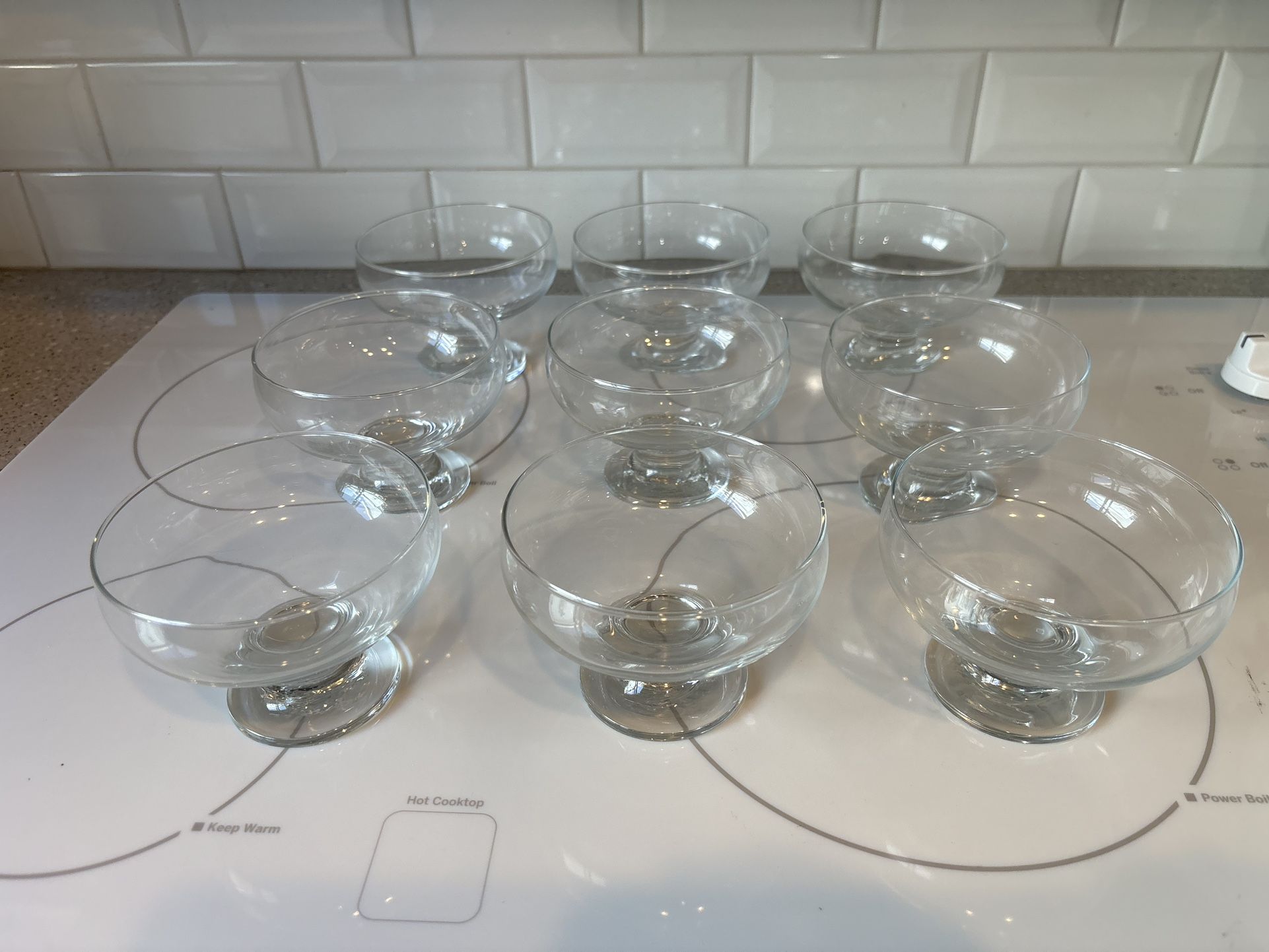 Crate & Barrel Glass Bowls (set of 9)