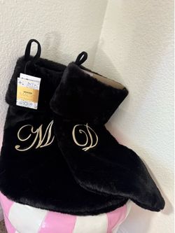 BLACK XMAS STOCKINGS $10 EA